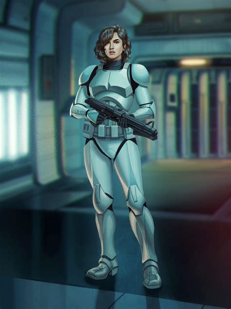 female clone trooper fan art.